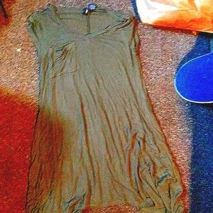 Green Tee Shirt Dress L